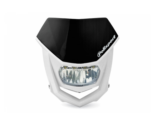 Polisport передня лампа модель halo led (led лампа - 12v dc) колір чорний/білий