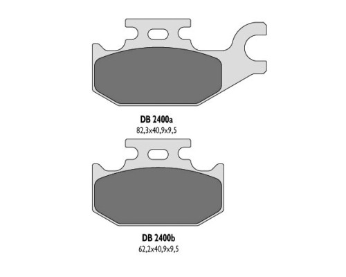 Гальмівні колодки delta braking kh307 YAMAHA yfm задні - заміна db2400mx-d та db2400qd-d