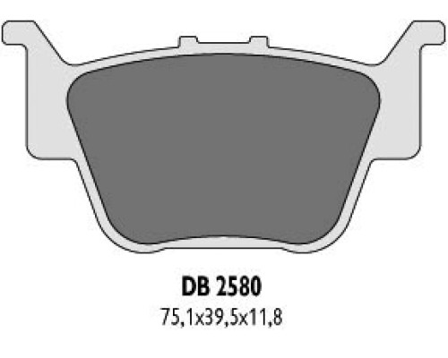 Гальмівні колодки delta braking kh373 HONDA trx задні - заміна db2580mx-d та db2580qd-d