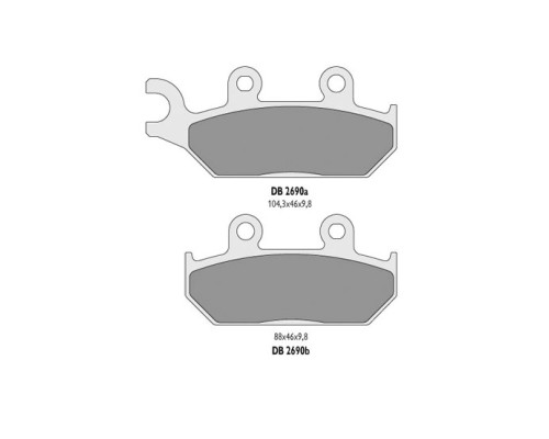 Гальмівні колодки дельта гальмування kh172 передні YAMAHA xt600 92-03, xt660 91-98 - заміна db2690mx-n та db2690qd-n