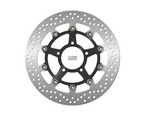 Ng передній гальмівний диск triumph daytona / ti / speed triple 955 '02-06, daytona ie 955 '01-06, sprint st t / abs 1050 '05-14 плаваючий (320x78x4.5) (5x10.5mm) плаваючий (алюмінієвий центр) - замінює ng1452