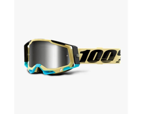 100 PROCENT Racecraft 2 Airblast Мотокросові Окуляри Дзеркальні срібні лінзи Коричневий/Чорний
