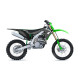 Пластиковий набір для UFO kawasaki kxf 250 '21, kxf 450 '19-21 сірий/зелений (чохли для телескопів та наклейки в комплекті)