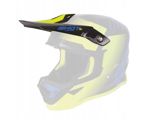Shot Racing Furious Trust Daszek до Каски Жовтий матовий Blue Neon