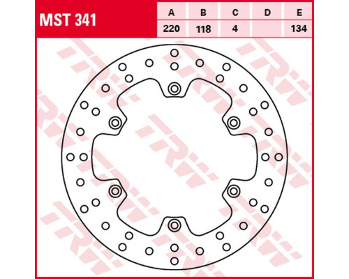 Trw lucas zf задній гальмівний диск kawasaki klx 400r '03-'06, suzuki dr 125sm '08-'12, rm 125 '89-'98, rm 250 '89-'00, dr 250s '95-'00, dr-z 250 '01-'07, rm-x 250 '89-'95, dr-z 400/e/s '00-'