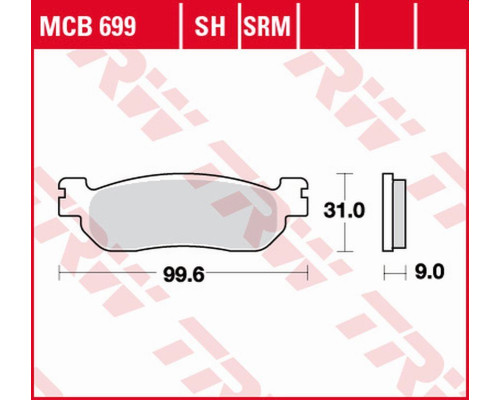 Гальмівні колодки trw lucas zf kh275 sinter yamaha yp/xp 125 x-max '10-, vp 250 x-ciЗАДНІ'07-'16, yp 250 majesЗАДНІ'98-'03, yp 250 x-max '05-'13, ra 400 x-max '17-, yp 400 x-max '13 -'16 ззаду, yamaha tw 200 '91-