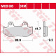 Тормозні колодки trw lucas zf kh411 sinter honda scv 110 lead '08-'09, ch 125 spacy '94-'99, ps 125/150 '06-'13, ses 125/150 '02-'06, передні, suzuki an 250 burgman '98-'99, an 400 burgman '99-'0 2 задні