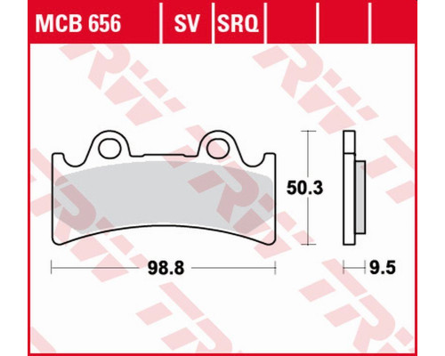 Trw lucas zf тормозні колодки kh190 sinter street triumph daytona 900 super iii '94-'96, yamaha yzf 750r/sp '93-'98, fzr 1000 genesis '95-'95, передні
