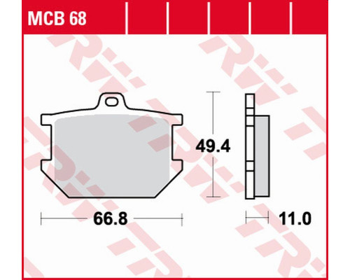 Гальмівні колодки trw lucas zf kh034 organic yamaha xs 250 '77-'80, xs 400 '77-'82, sr 500 '78-'87, xj 650 '80-'82, xs 650/750 '79-'83, xs 850 '80-'82, xv 1000 '81-'84 , xs 1100 '78-'82 перед
