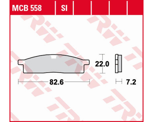 Trw lucas zf гальмівні колодки kh119 sinter offroad yamaha dt 50 '98-, yz 65 '18-, yz 80 '86-'01, yz 85 '02-, передні