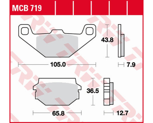 Trw lucas zf гальмівні колодки kh297 organic sachs husky 125 '97-, sym huskey 125 '99-'05, huskey 150 '99-, передні