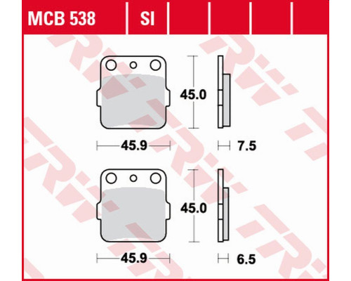 Trw lucas zf тормозные колодки kh084 sinter street honda atc 250r '82-'84, atc 350x '85-, suzuki rm 125 '88, задні honda trx 500 '12-, передні