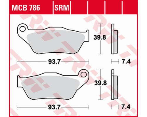 Trw lucas zf гальмівні колодки kh430 organic yamaha yp 125 x-max '06-'09, xp 250 x-max '05-'09 передні