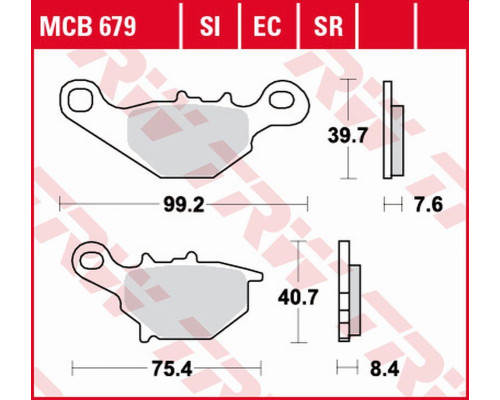 Гальмівні колодки trw lucas zf kh230 organic kawasaki klx 125 '03-'06, kmx 125 '99-'03, suzuki tr 50 '97-'00, ug 110 '98-'02, an 125 '95-'00, dr-z 125 '04-'12, uc 125 epicuro '99-'0 2 лицьові