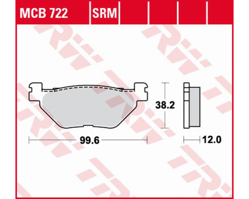 Гальмівні колодки trw lucas zf kh319 organic yamaha xp 500/530 t-max '01-'18, tdm 900 '02-'14, xv/xvs 950 '09-'18, xt 1200z '11-'18, fjr 1300 '03-'21, xvs 1300 '07- '17, xv 1700 '03-'21, xv 19