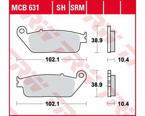 Trw lucas zf гальмівні колодки kh196 синтер yamaha ra 125/400 x-max '17-, yp 125/250 x-max '10-'16, yp 400 x-max '13-'16 передні