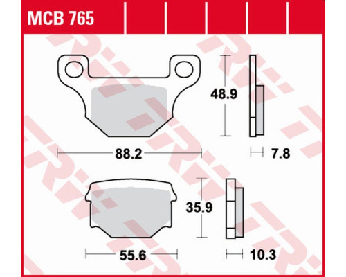 Trw lucas zf гальмівні колодки kh093 organic aprilia rx 125 '08-'13, derbi senda/terra/gpr 125 '08-'16, газ газ ec 250/300 '12-'16, rijeju marathon 125 '09-, задні