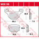 Trw lucas zf гальмівні колодки kh093 organic aprilia rx 125 '08-'13, derbi senda/terra/gpr 125 '08-'16, газ газ ec 250/300 '12-'16, rijeju marathon 125 '09-, задні
