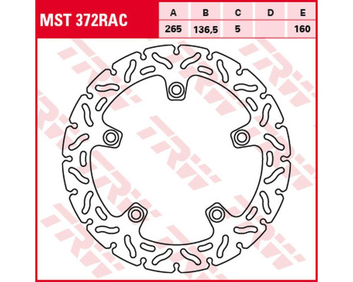 Trw lucas zf задній гальмівний диск bmw f 650/800gs/adv '08-' f 700gs '13-, f 800r '09-, f 750/850gs '18-, s 1000xr '15-'19, k 1200r/s '05-'09, r 1200gs/adv/r/rt/hp2 '0 4-'13, r-nine t '13-, r 1200s/st '