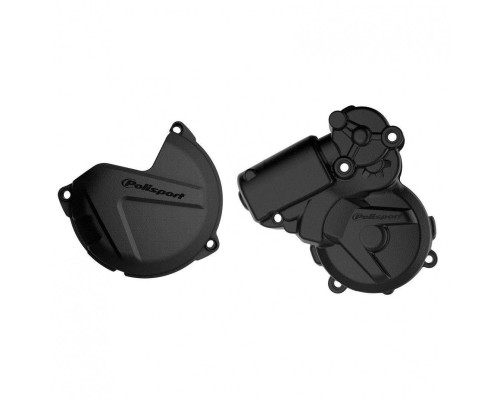 Комплект кришок генератора та зчеплення polisport ktm exc/xcw 250/300, husqvarna te 250/350 `13-16 чорний (8460200001+8464300001)
