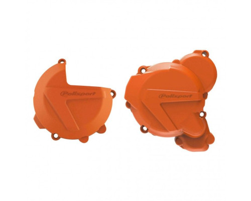Комплект кришок генератора, зчеплення та водяного насоса polisport ktm exc/xcw tpi 250/300, husqvarna te tpi 250/350 `17-22, колір помаранчевий (8461700002+8467500002+8485200002) (8461700002+8467500002+8485200002)