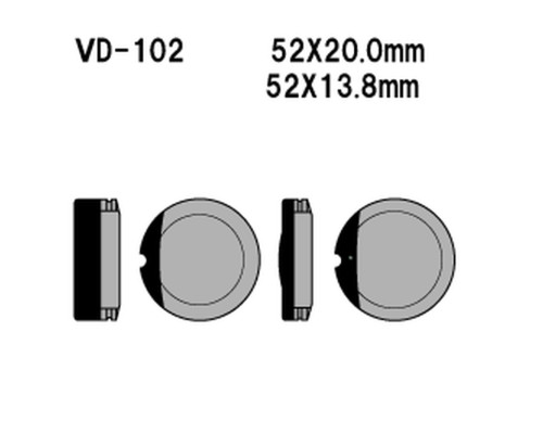 Гальмівні колодки vesrah kh13 honda cb 360/550/750 (made in japan)