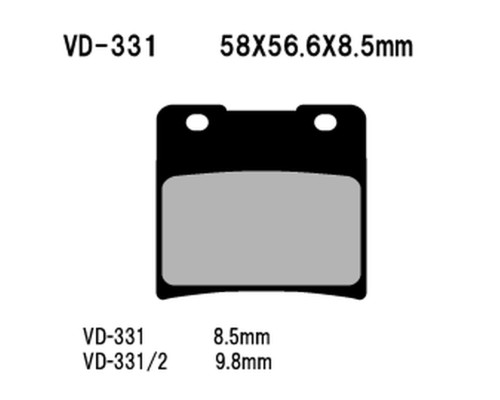 Гальмівні колодки vesrah kh103 suzuki vs600/750/800/1400 (made in japan)
