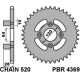 Pbr задня зірочка 4369 41 c45 honda ax1 250 (00-05) (ланцюг 520)