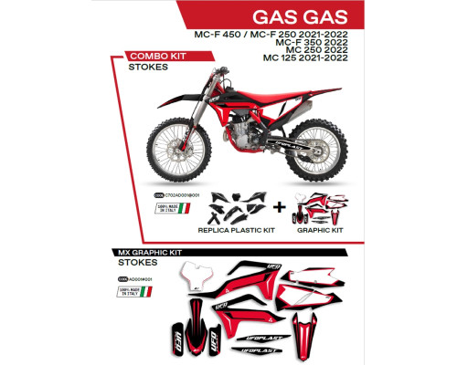 Набір пластикових накладок ufo ggkit702001 плюс набір накладок gas gas mc 125 '21-'22