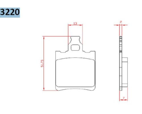 Гальмівні колодки brenta kh60 kh337 organic aprilia rs 50 95-10, rx 50 91-03, tuareg 125 88-89, ktm sx 60 98-00, sx 65 00-03, задні (ft 3220)