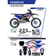 Набір пластику UFO yakit324001 плюс набір наклейок YAMAHA yz 125/250 '22 в комплекті передня панель (ya04860) та накладки на амортизатори (ya04814) patriot black - роз