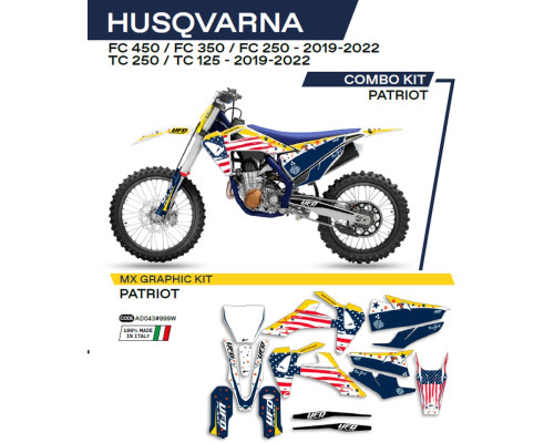Набір наклейок UFO husqvarna tc 125/250 '19-'22