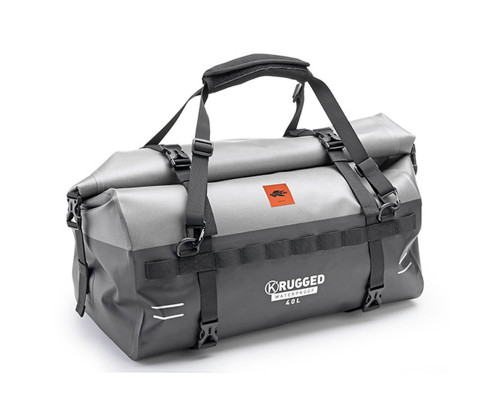 Kappa Rugged сумка-валик для сидіння водонепроникна 40л чорний-срібний 28x50x25cm
