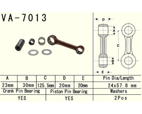 Шатун vesrah suzuki rm 250 (rm250) '96-'02 (va7013) (va7013)