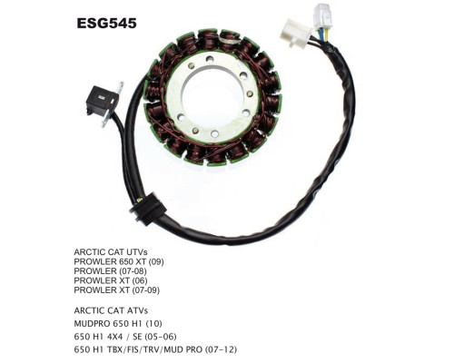 ОБМОТКА ГЕНЕРАТОРА ELECTROSPORT (СТАТОР) ARCTIC CAT 650 H1 (06-) (0802-037)