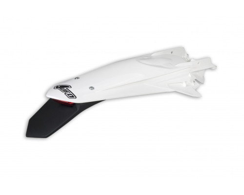 Заднє крило UFO ktm exc 125 '20-'21, exc/excf(exc-f) 150/250/300/350/450/500 '20-2023 колір білий (enduro зі світлодіодним підсвічуванням)
