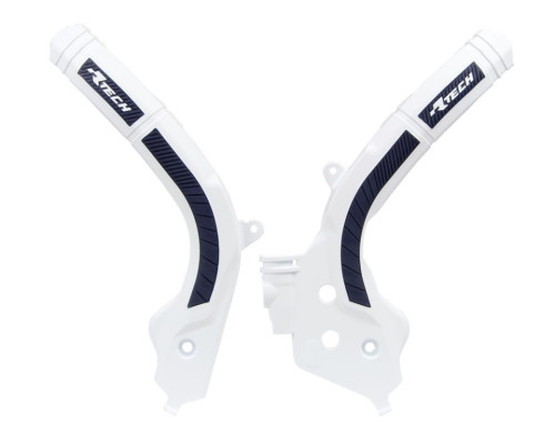 Racetech (rtech) захист рами (комплект) біматеріал super grip ktm sx 125/150 '16-18, sx 250 '17-18, exc/excf 250/350/450 '17-19, sxf 250/350/450 '16-18 колір білий чорний