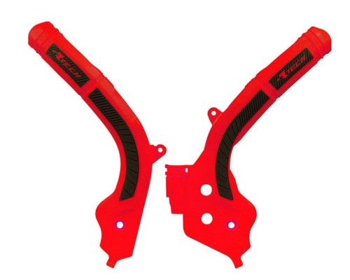 Racetech (rtech) захист рами (комплект) біматеріал super grip gas mc/mc-f/ec/ec-f 125/250/300/350/450 '21 колір червоний чорний