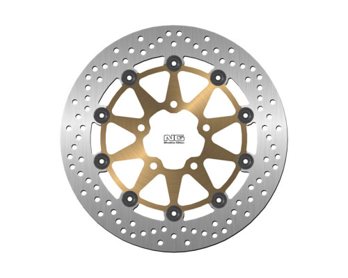 Ng передній гальмівний диск suzuki gsxr 600 04-05, gsxr 750 04-05, gsxr 1000 03-04, m 800intruder 14-15 (ng790v) (300x69x5) (5x10.5mm) (золотий центр) плаваючий
