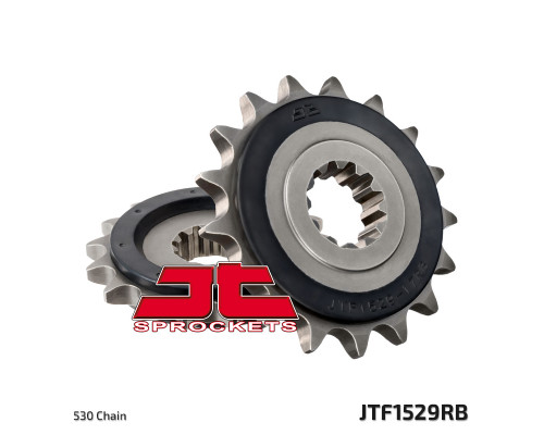 Зірочка jt передня 2077 17 з гумою kawasaki zrx 1100/1200 '97-06 (207717jtrb) (ланцюг 530)