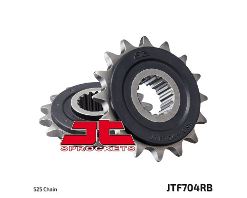 Jt передня зірочка 2078 17 з гумою aprilia rst/rsv/sl 1000 bmw f 650/700/800 gs (207817jtrb) (ланцюг 525)