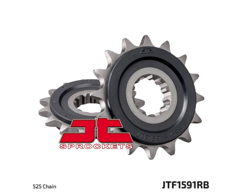 Jt передня зірочка 2091 16 з гумою yamaha fz8 '10-'15, mt 09 '14-'17, mt 07 '14-'18, tdm 900 '02-'13 , mt10 16-17(209116jtrb)* (ланцюг 525)
