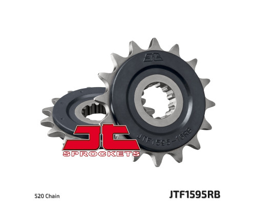 Jt передня зірочка 2172 16 з гумою yamaha fz6 '09-'17, xj6 '09-'15 (217216jtrb) (ланцюг 520)