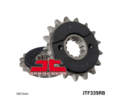 Jt передня зірочка 339 16 з гумою honda vfr 750 86-87, cbx 750f 84-86, vfr 800 '02-'14 (33916jtrb) (ланцюг 530)