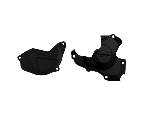 Комплект кришок генератора та зчеплення polisport HONDA crf 450r '16-'17 чорний (8461200001+8446900001)