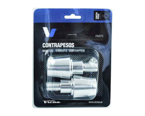 V parts (vicma) наконечники керма 13,5 мм сріблясті, (універсальне використання) (618pl)