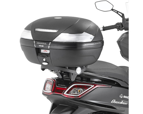Kappa, Стелаж kufra центрального, Kymco Downtown 125 ABS/350, Без Плити, Чорний