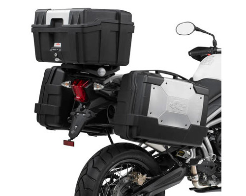 Kappa, Стелаж для центрального кофра, Triumph Tiger 800/800XR/800XC '11-'17, Tiger 800XC/XR '18-'19, з пластиною Monokey, чорний