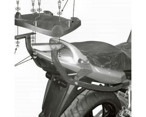 Kappa Стелаж для центрального кофра Suzuki GSX 650F (08-14), 1250 F (10-15), GSF 650 Bandit / S / ABS (05-11), 1200 / 1250 Bandit / S (06-11) без плити чорний