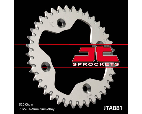 Jt задня зірочка 4515 38 алюмінієва ktm 450/505/525 atv 08-12 (jta881.38)* (ланцюг 520)